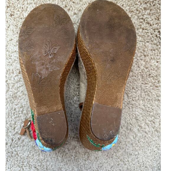 Anthropologie Poetic‎ Licence Petal Pusher Sandals Wedge Size 8 - Picture 10 of 12